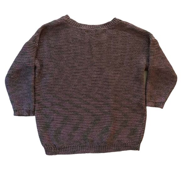 Calvin Klein Women's Sweater Chunky Knit Pullover XS Shiny Purple Crew Neck - Picture 2 of 7